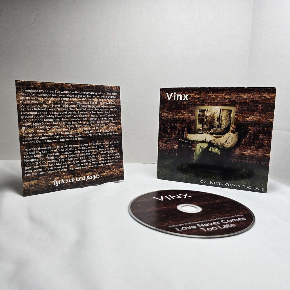 VINX De'Jon Parrette Love Never Comes Too Late CD 2013 Dreamsicle Reverb Nation